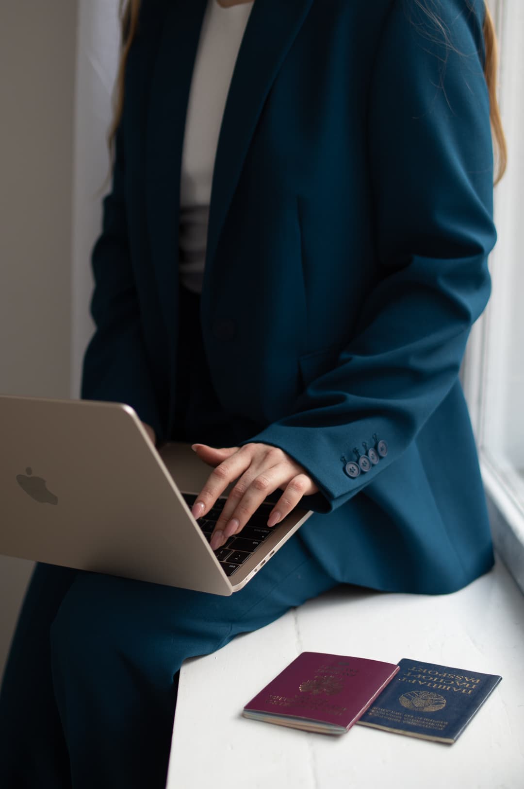 Founder working on a MacBook